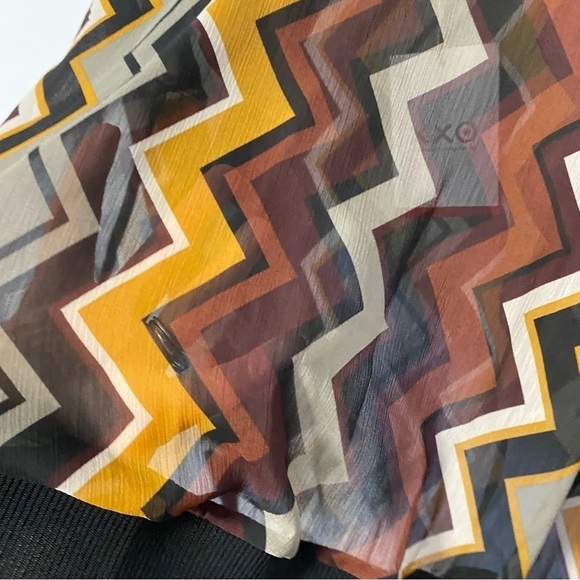 Missoni Target Zigzag Top Semi Sheer Blouse 70s Retro Style Womens Medium NEW - Picture 4 of 9